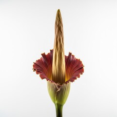 Amorphophallus titanum corpse flower with spadix and spathe