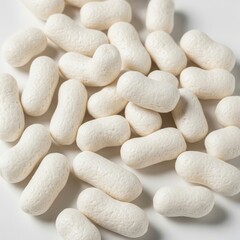 Raw White Silkworm Cocoons for Skincare or Spinning