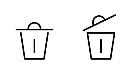 Trash can icon for design