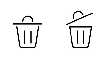 Trash can icon for design