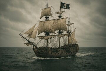 Historic pirate ship sailing adventure.