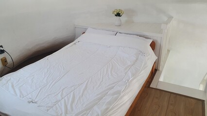 A comfortable bed in the bedroom