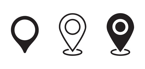 Outline Style Map Pins for Mobile and Web Applications