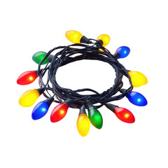 Colorful String of Electric Lights for Festive Decorations in Various Settings, Perfect for Celebrations and Holidays