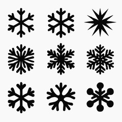 Fototapeta premium set of vector snowflakes