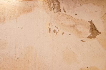 Damp Stained Wall with Flaking Paint