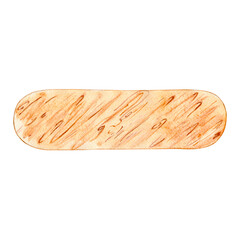 Watercolor wooden signboard, shield, banner for text. Brown hand drawn direction sign. Signs, designations for messages helping to find the way. Illustration with space for text.