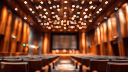 Blurry interior of a large auditorium (1)