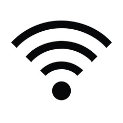 Wi-Fi Signal Icon Vector – Wireless Network and Internet Connection Symbol