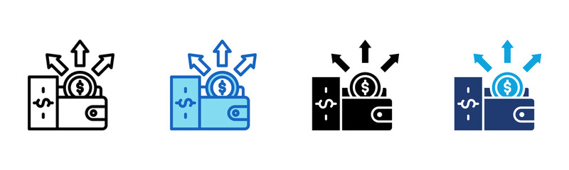 Expenses icon Multi Style Vector Illustration