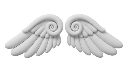 Isolated angel wings decoration