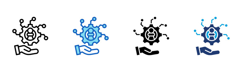 Digital Strategy icon Multi Style Vector Illustration