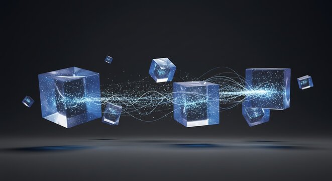 Abstract digital cubes