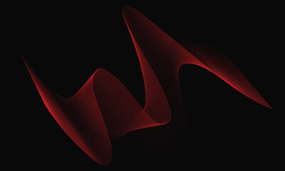 BackgrouDark abstract background with glowing wave. Shiny moving lines design element. Modern red black gradient flowing wave lines. Futuristic technology concept. Vecnd garis gradient hitam merah.eps