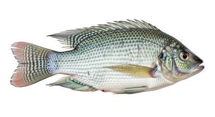 Isolated tilapia fish