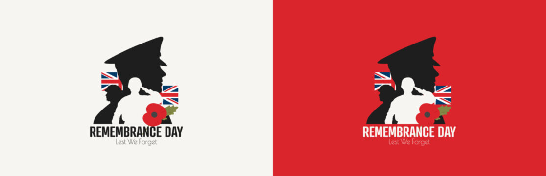 Remembrance Day set. Lest We Forget. Poppy Day collection. - Powered by Adobe