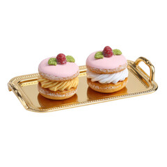 Fototapeta premium A Variety of Delicious Pastries Served on a Tray [Transparent Background PNG]