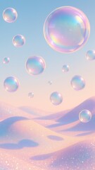 Ethereal bubbles float dreamily.