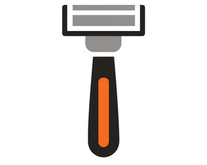 Modern safety razor vector icon isolated on white background
