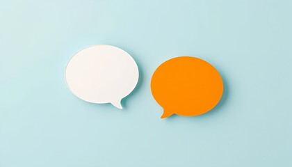 Communication bubbles speech dialogue conversation message chat social media concept