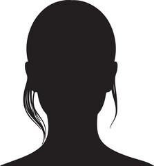 Woman back head look with hair.