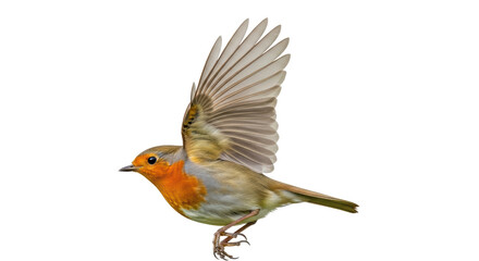 Isolated Robin in Flight