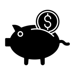 piggy bank icon glyph