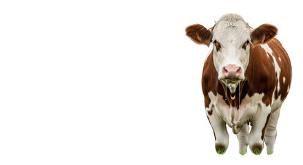 Isolated Brown and White Cow