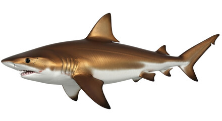 Isolated Bronze Whaler Shark