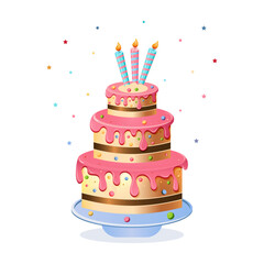 birthday cake with candles