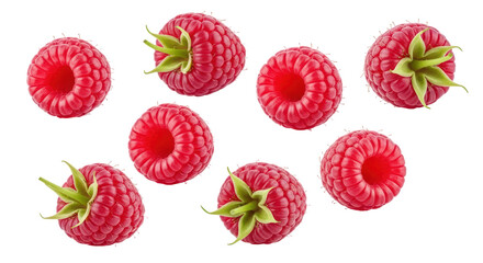 Isolated Raspberries