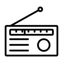 Radio Vector Line Icon Design