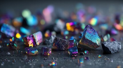 Obraz premium Colorful iridescent rocks
