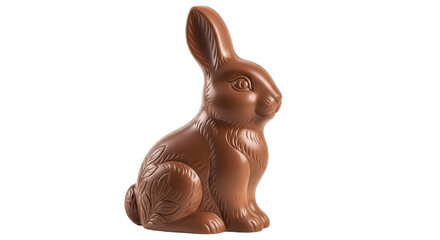 Isolated chocolate easter bunny, sweet holiday treat