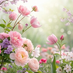 pink roses on a green background. a high resolution beautiful floral background. copy space