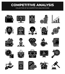Competitive Analysis Icons: 25 Essential Business Strategy Icons