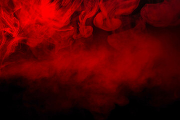 Red steam on a black background.