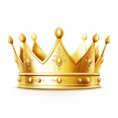 golden crown isolated on white