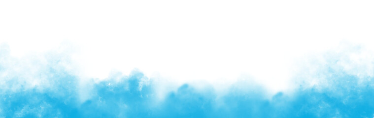 Vector realistic smoke cloud or light blue fog, Abstract gas on transparent background