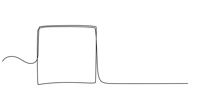 frame continuous one line drawing animation, Self drawing animation of single continuous line drawing flower arrangements in the corners of frame. Decorate photo frames to make them look