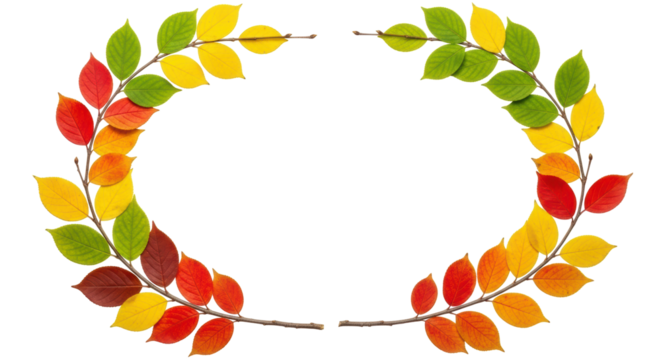 Isolated frame, autumn frame