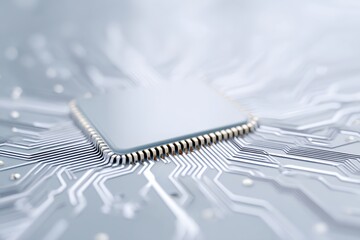 Computer chip with a white background