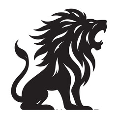 Fototapeta premium Majestic lion silhouette design