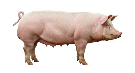 Isolated Pig Standing