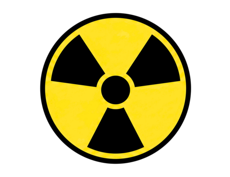 Radiation hazard symbol isolated on transparent background - Powered by Adobe