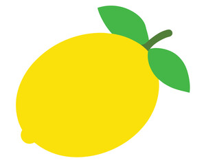 Vibrant Lemon Illustration Fresh Citrus Fruit Graphic