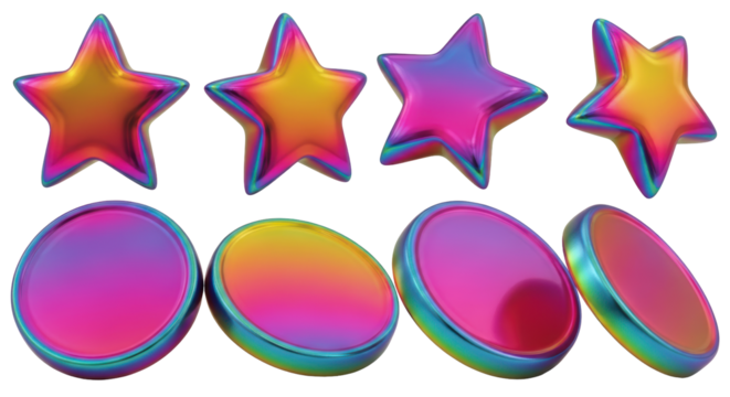 Isolated Colorful Stars and Circles