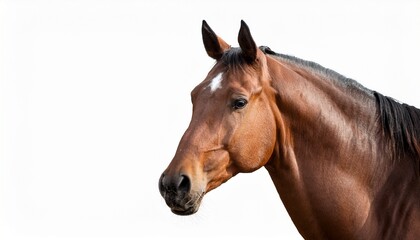 Fototapeta premium brown horse isolated on white background cutout