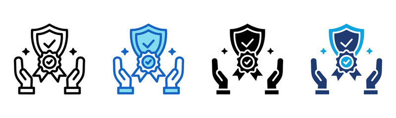 Guarantee icon Multi Style Vector Illustration