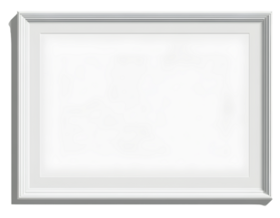 Blank square billboard in outdoor plaza, isolated on a transparent background, PNG